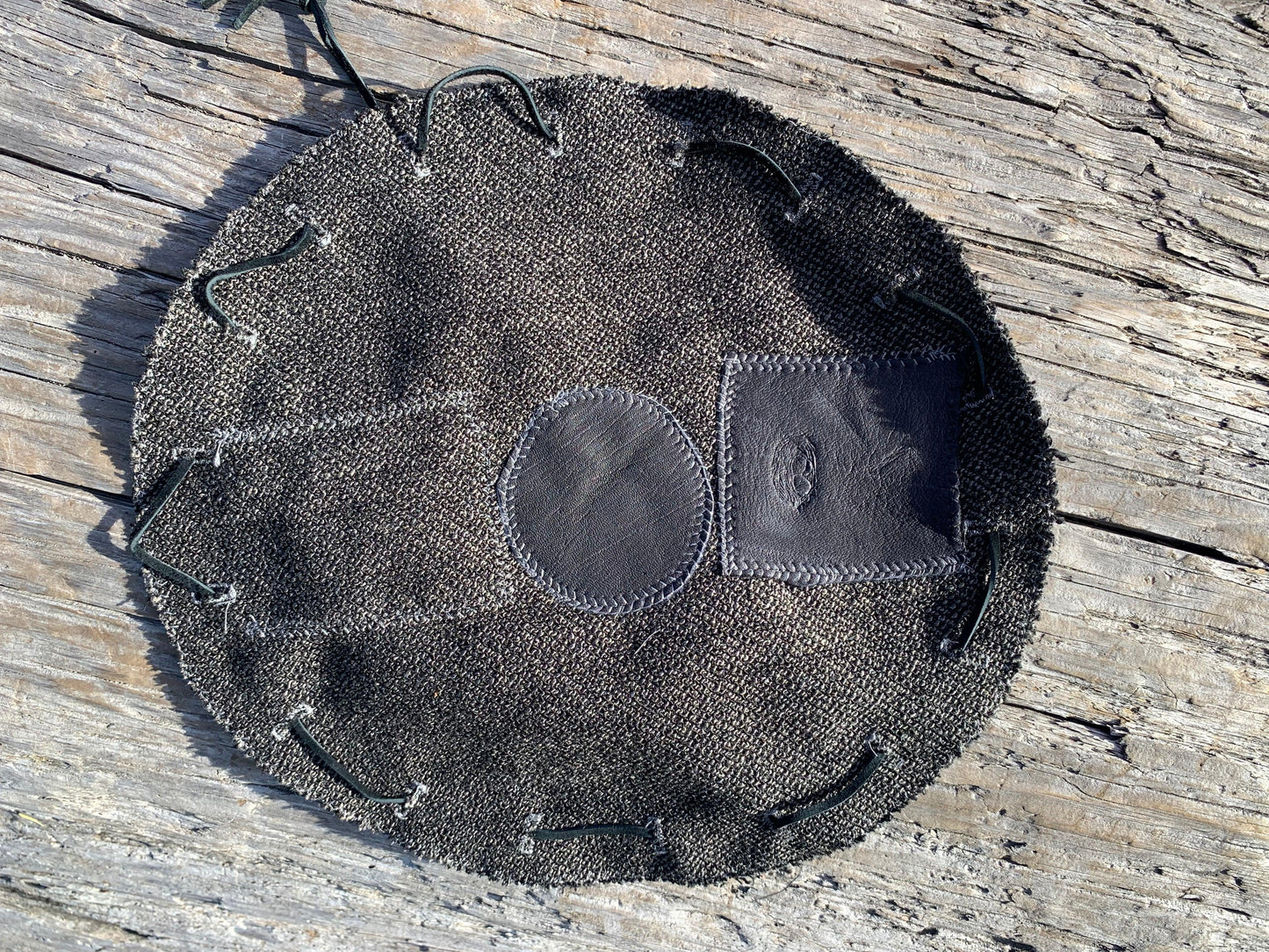 The Herbal Nest - pouch organization and storage - Charcoal dots