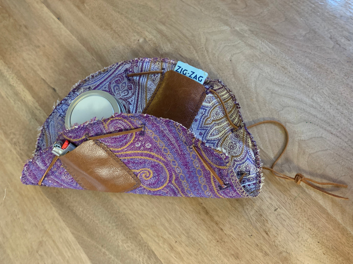 The Herbal Nest - Purple paisley silk