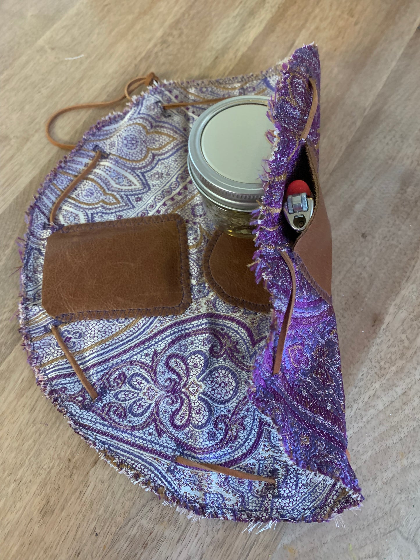 The Herbal Nest - Purple paisley silk