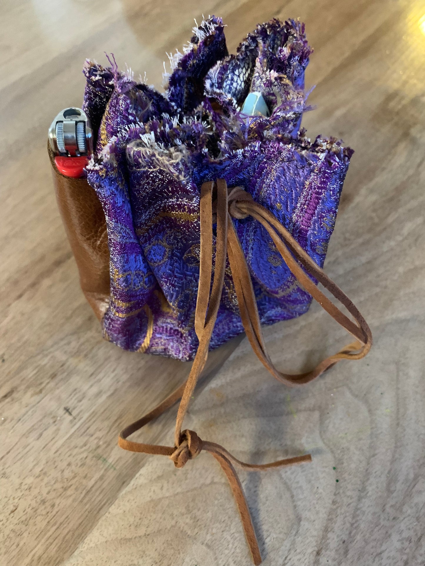 The Herbal Nest - Purple paisley silk
