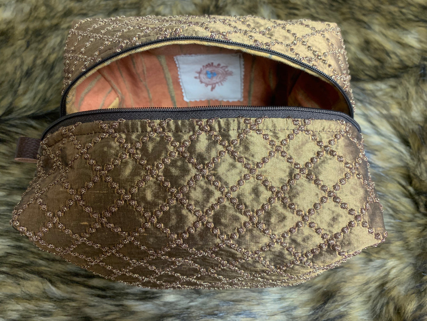 Nesting Essentials makeup bag- Silken Ginger