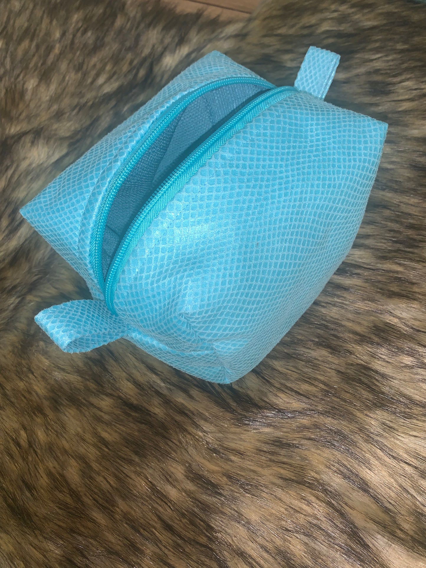 Nesting Essentials makeup bag -Cosmetic toiletry organizer - unique designer fabric reptile
