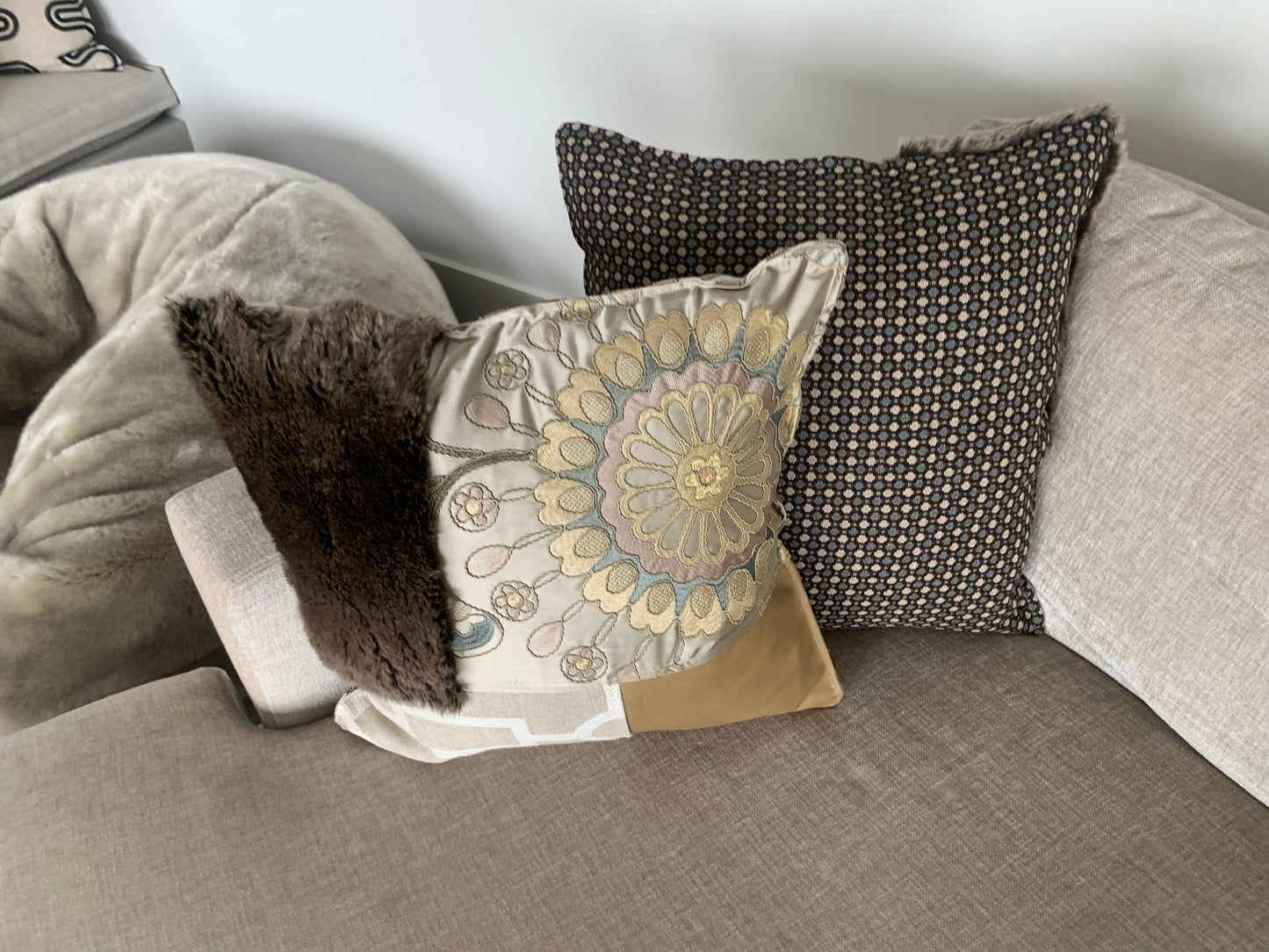 Throw Pillow - Faux Fur Silk